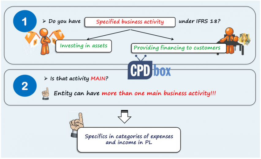 IFRS 18 specified main business activity